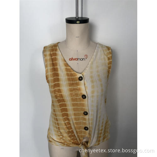 Vest tie-dyed for women
